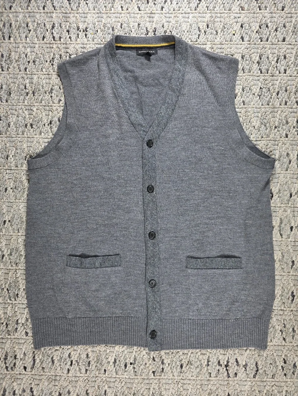 Banana Republic Merino Wool Blend Sweater Vest | Men's XXL | Classic Layering